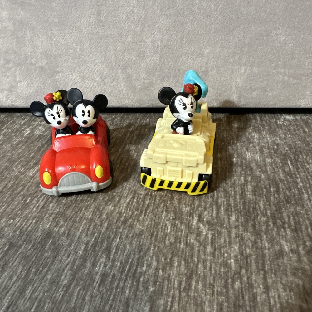 Lot Of 2 Mickey & Minnie Mouse Train Cars 2020 McDonalds Happy Meal Toy Dinosaur